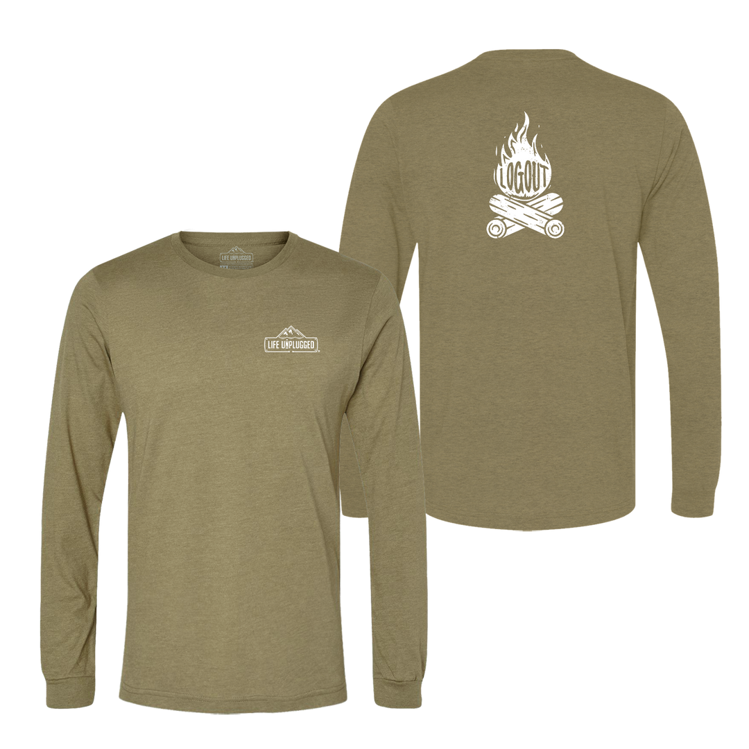 Log Out Campfire Long Sleeve T-Shirt