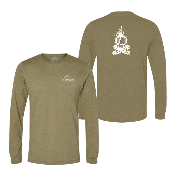 Log Out Campfire Long Sleeve T-Shirt