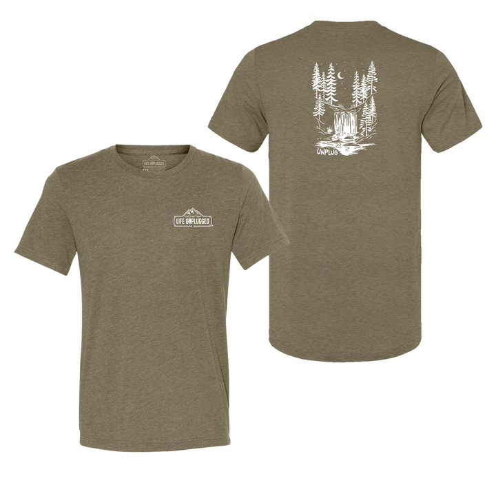 WATERFALL UNDER THE STARS Triblend T-Shirt