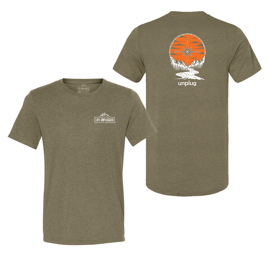 Compass Sunset Triblend T-Shirt