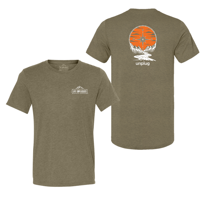 Compass Sunset Triblend T-Shirt