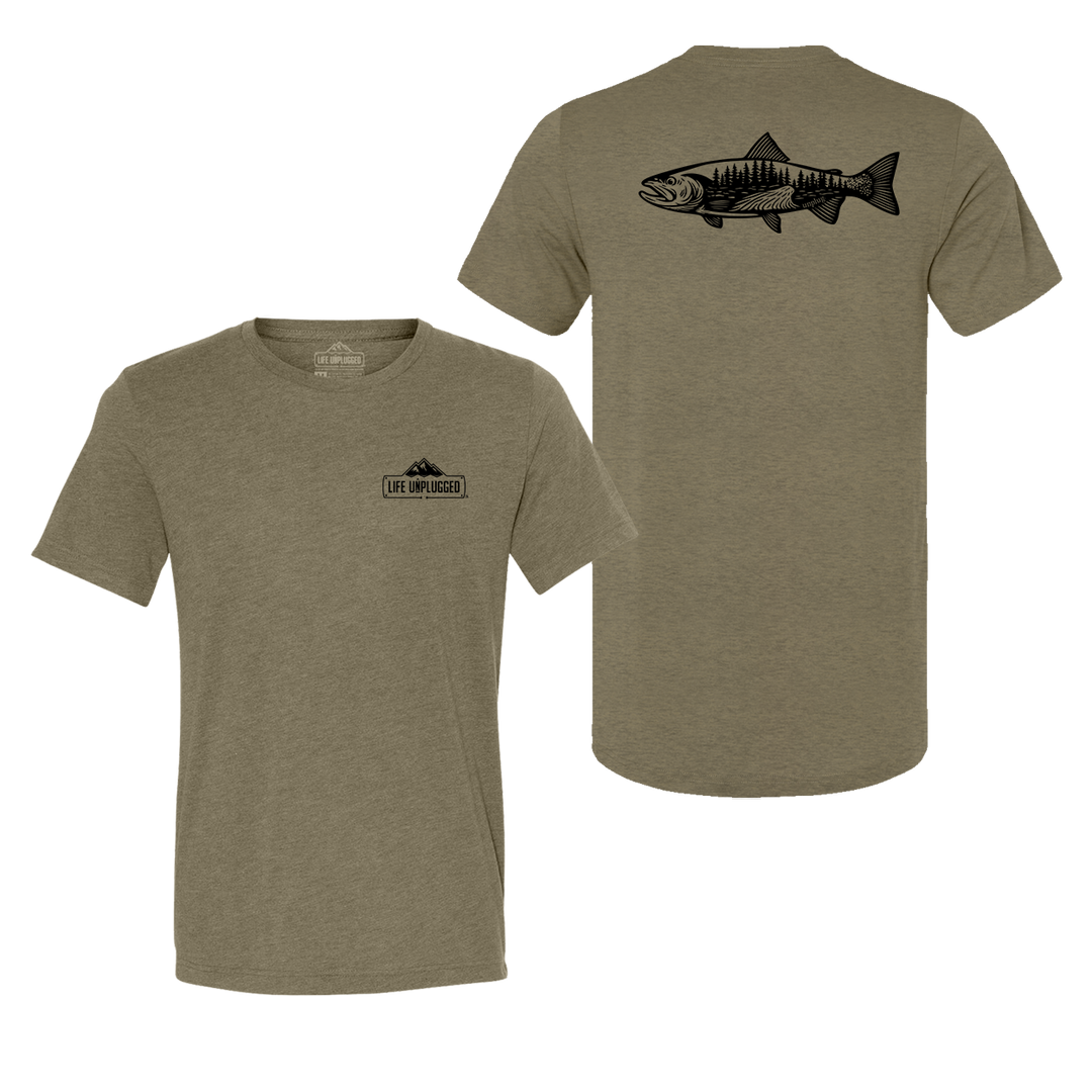 WOODLAND TROUT Triblend T-Shirt