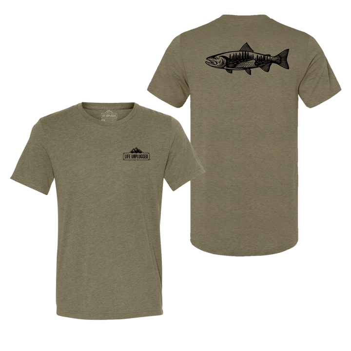 WOODLAND TROUT Triblend T-Shirt