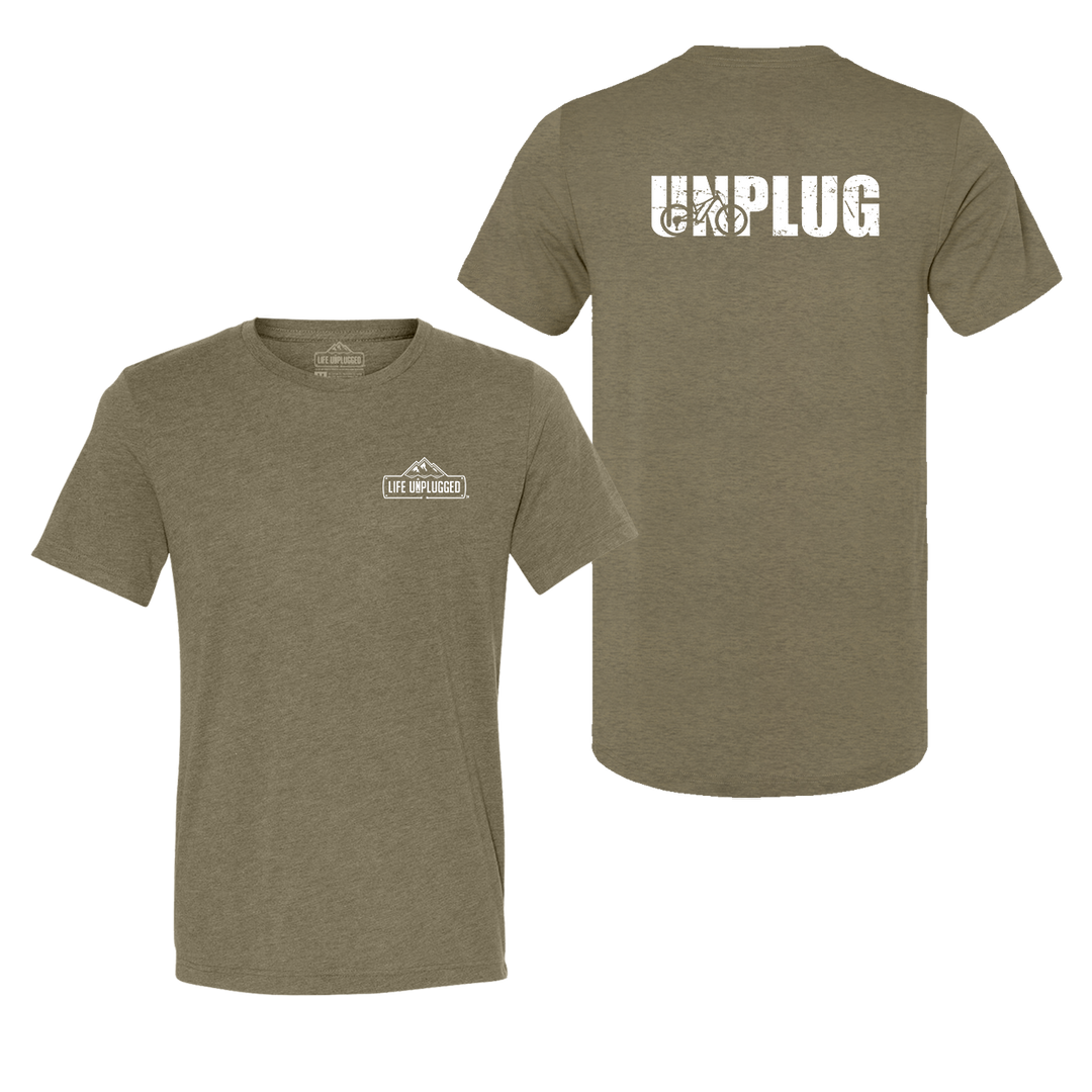 Unplug Mountain Bike Silhouette Triblend T-Shirt