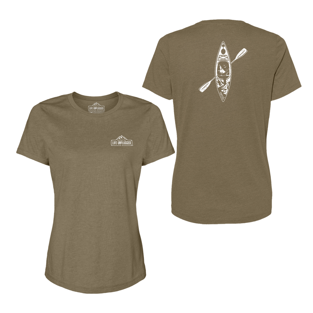 Kayak Mountain Scene Women's T-Shirt