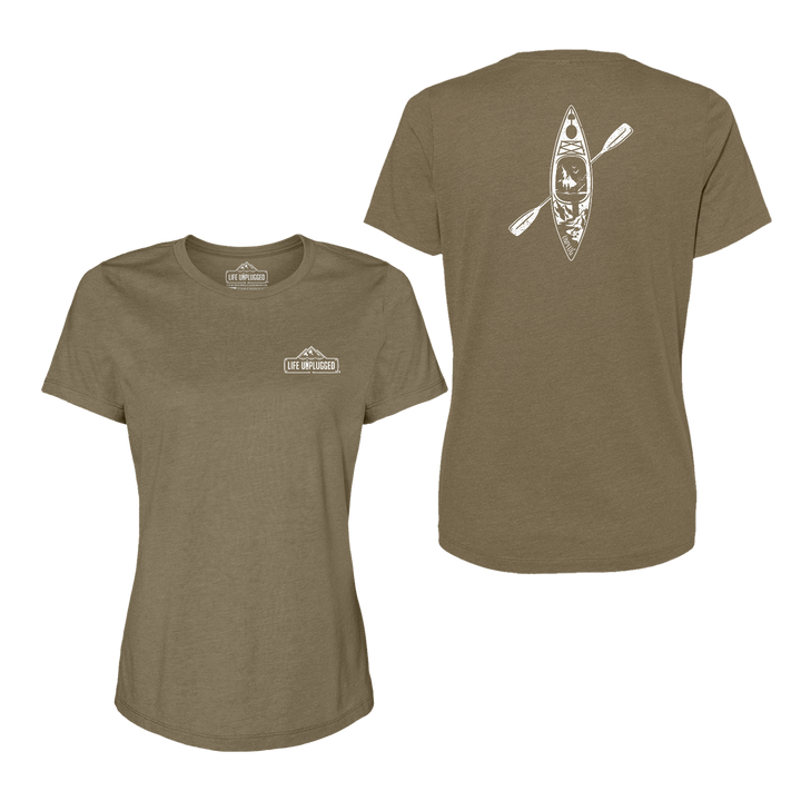 Kayak Mountain Scene Women's T-Shirt