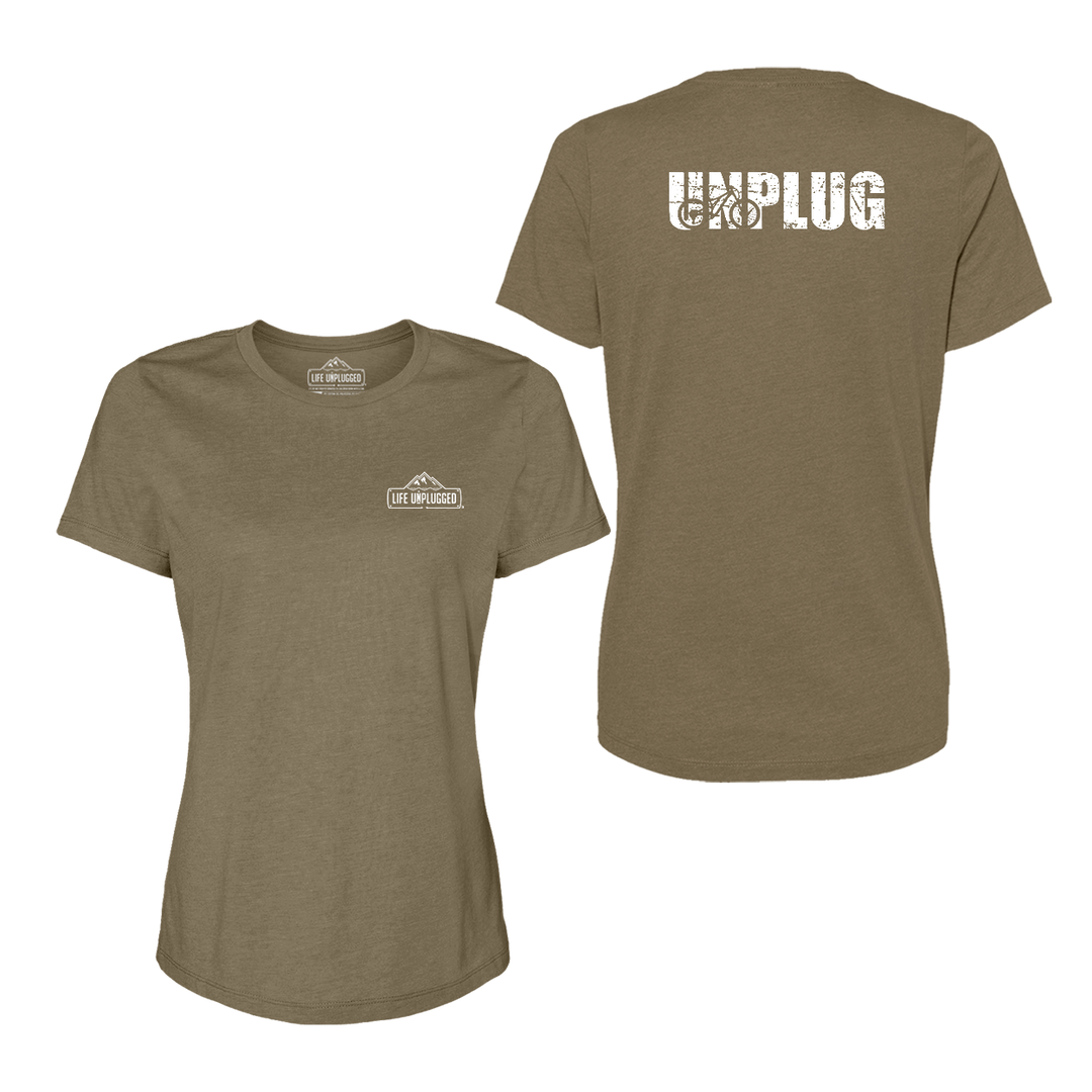 Unplug Mountain Bike Silhouette Women's T-Shirt