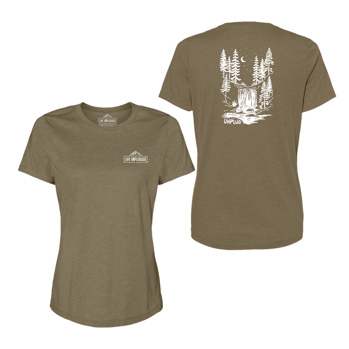 WATERFALL UNDER THE STARS Women's T-Shirt