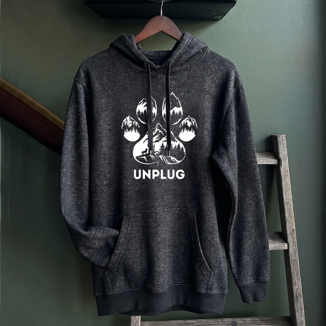 PAW PRINT MOUNTAIN SCENE Nantucket Super Soft Sweater Hoodie