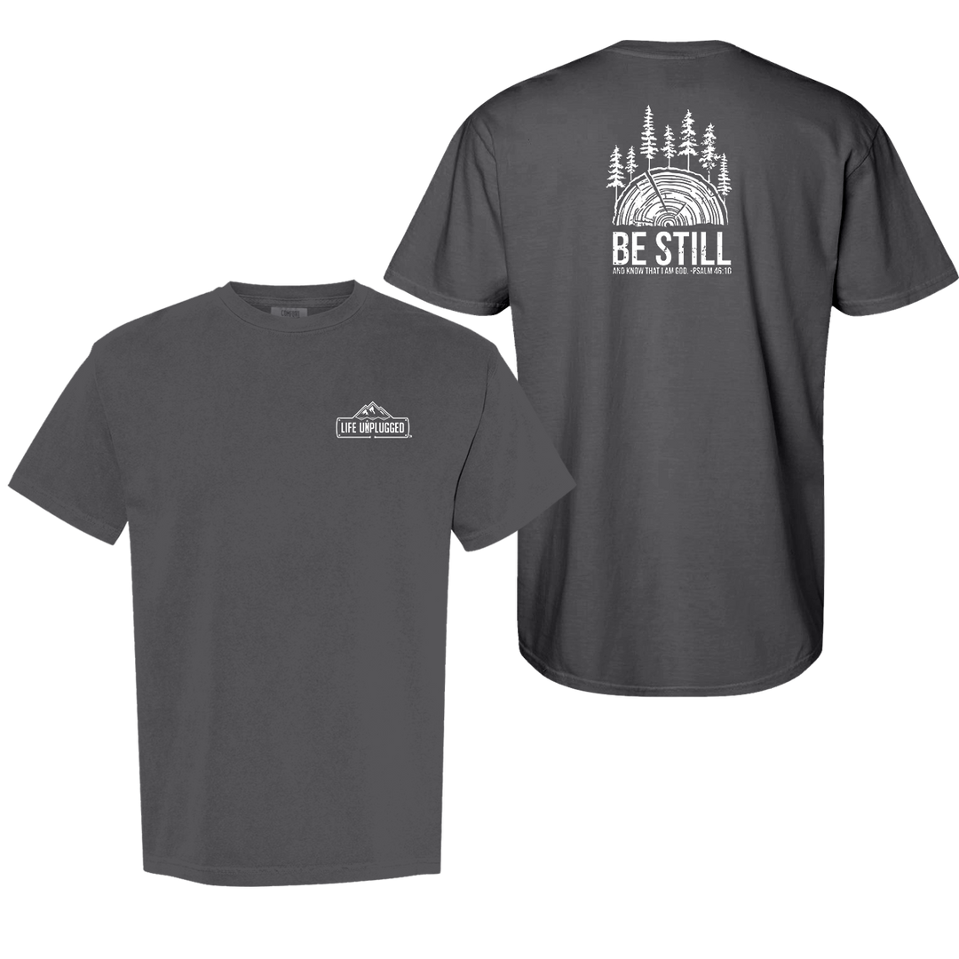 BE STILL IN THE WOODS Cotton T-Shirt powered by Comfort Colors®