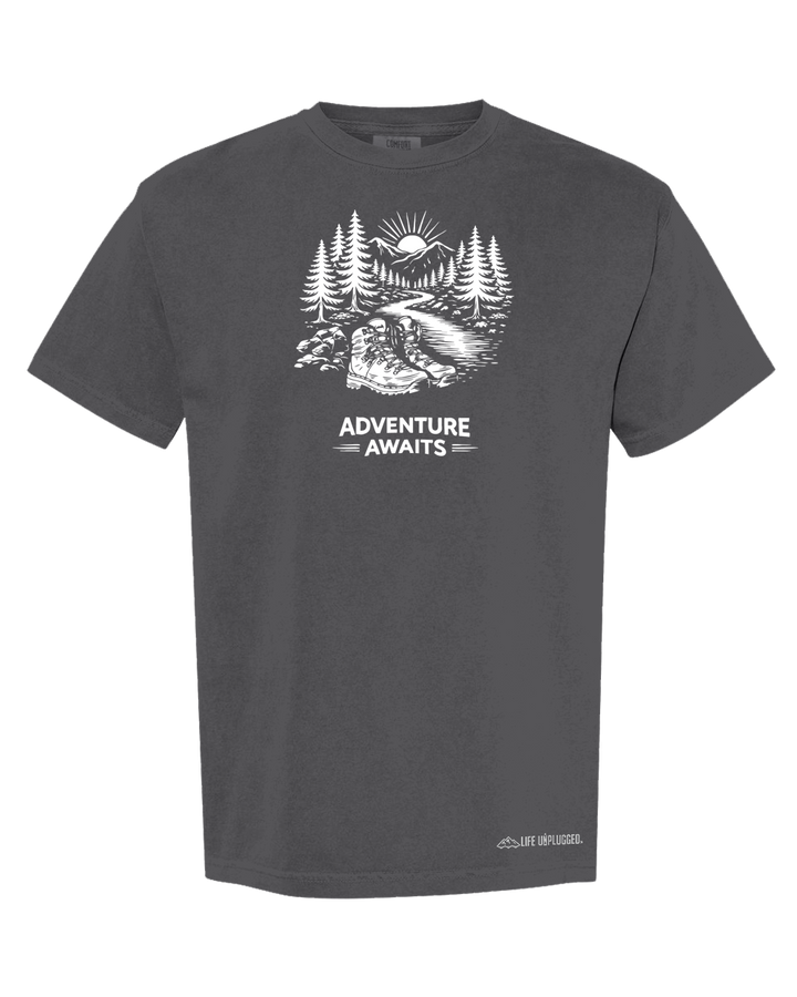 ADVENTURE AWAITS Cotton T-Shirt powered by Comfort Colors®