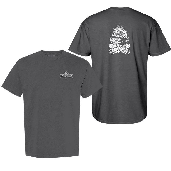 CAMPFIRE MOUNTAIN SCENE Cotton T-Shirt powered by Comfort Colors®