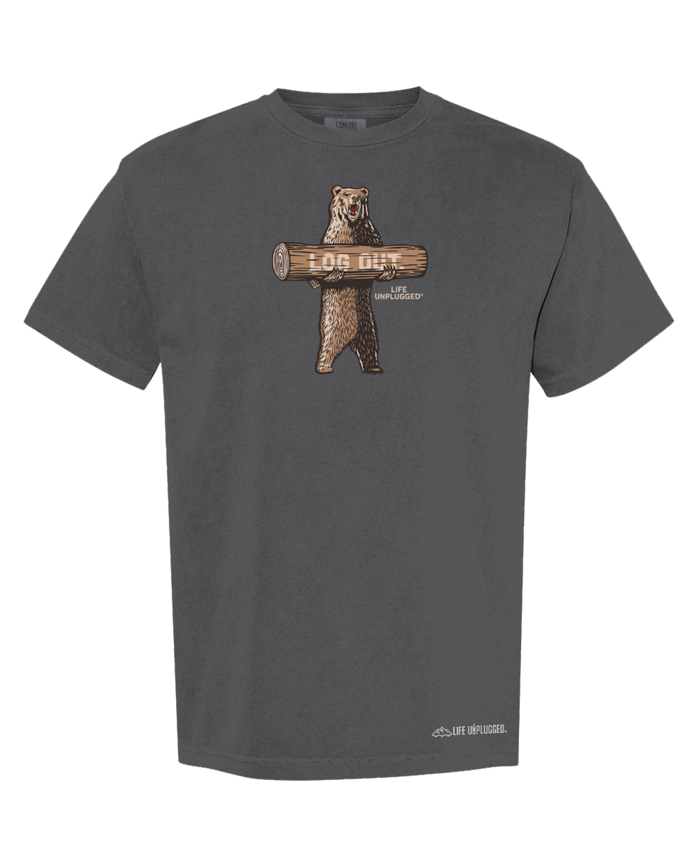 LOG OUT BEAR Cotton T-Shirt powered by Comfort Colors®