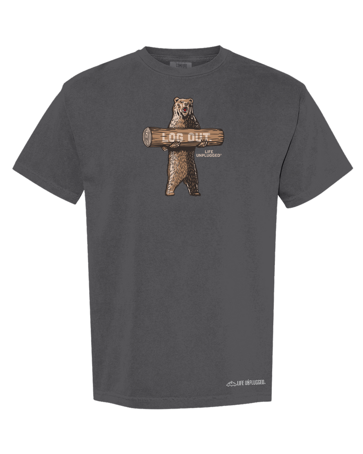 LOG OUT BEAR Cotton T-Shirt powered by Comfort Colors®