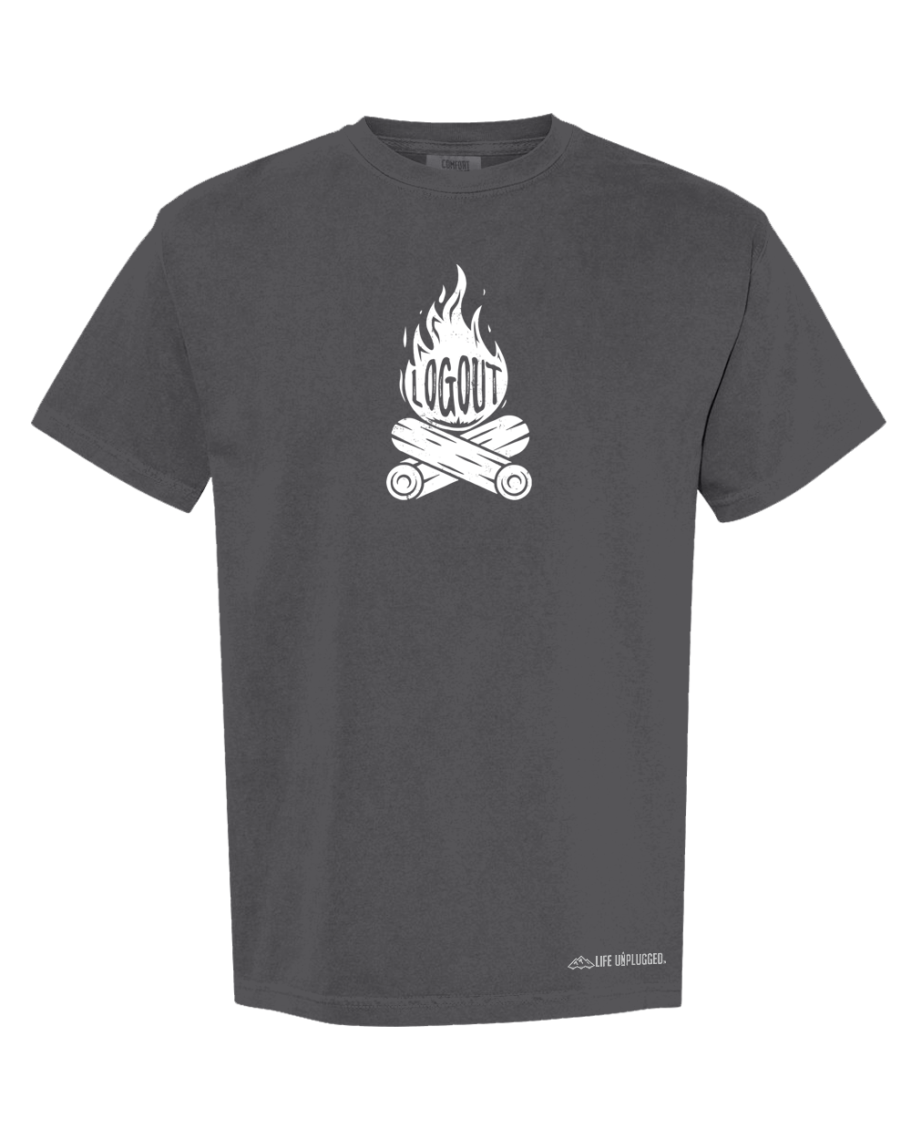 LOG OUT CAMPFIRE Cotton T-Shirt powered by Comfort Colors®