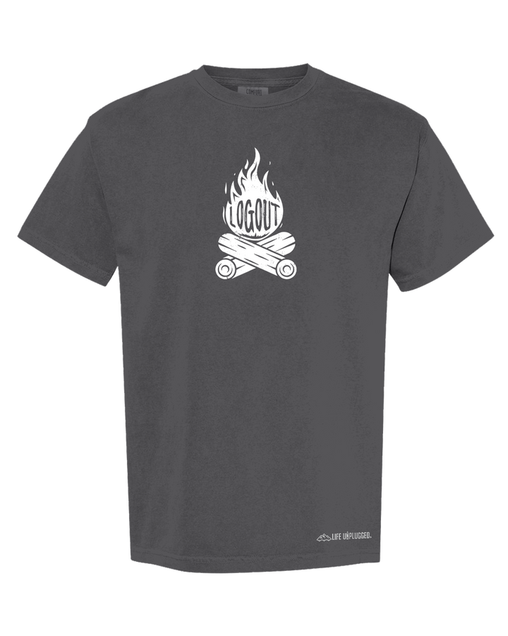 LOG OUT CAMPFIRE Cotton T-Shirt powered by Comfort Colors®