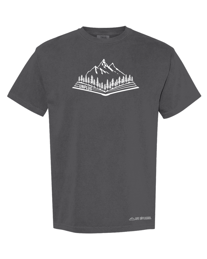 OPEN BOOK MOUNTAIN SCENE Cotton T-Shirt powered by Comfort Colors®