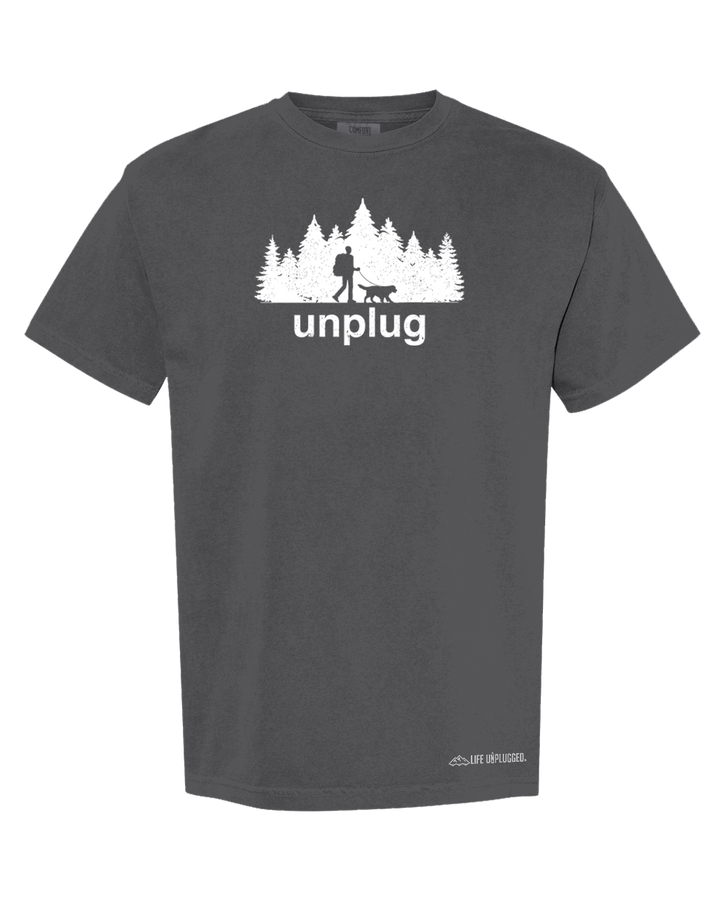 DOG WALKS IN THE WOODS Cotton T-Shirt powered by Comfort Colors®