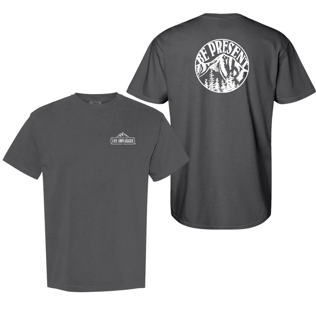 BE PRESENT MOUNTAIN Cotton T-Shirt powered by Comfort Colors®