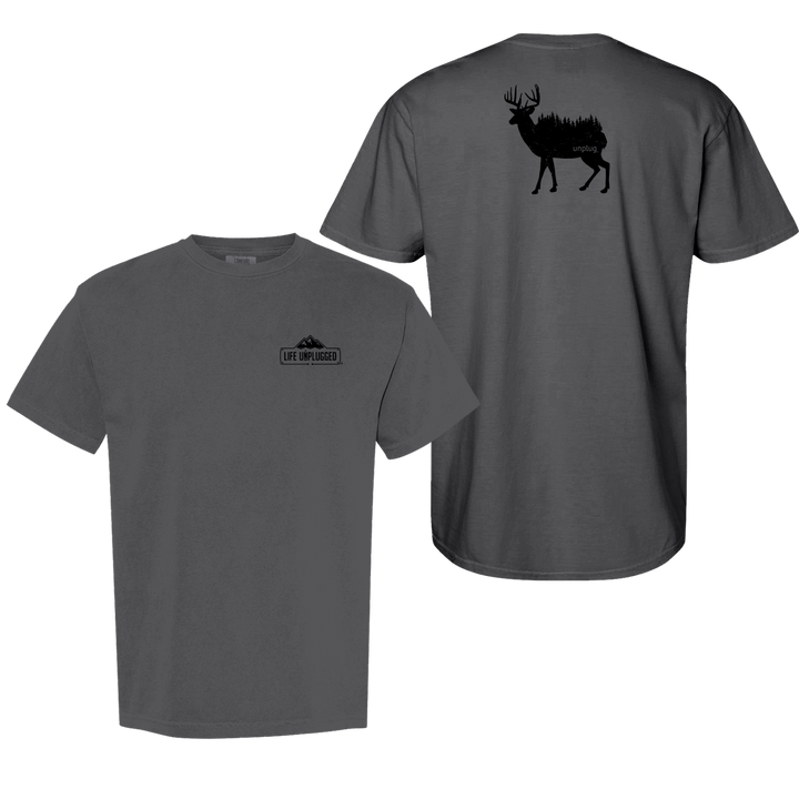 DEER IN THE TREES Cotton T-Shirt powered by Comfort Colors®