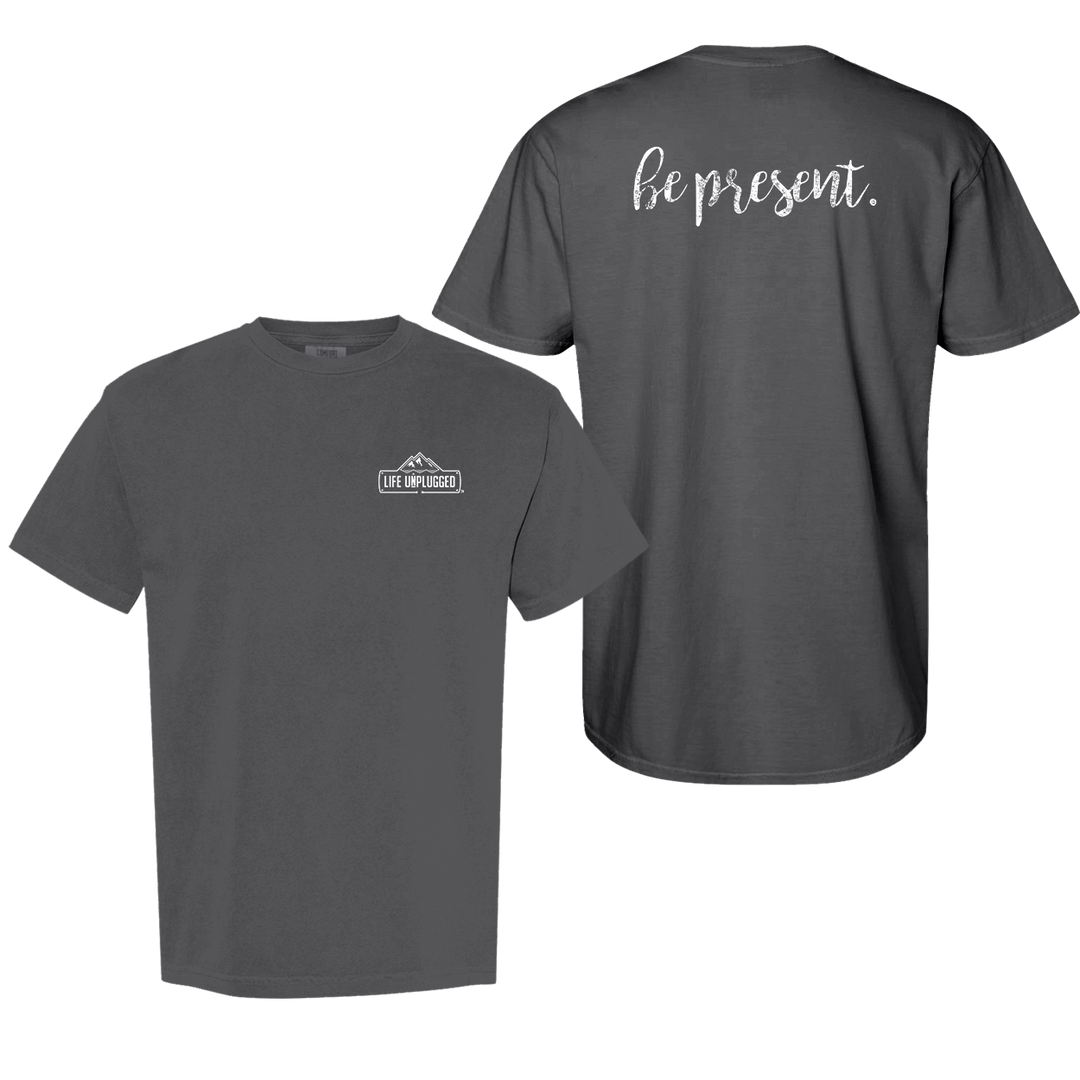 BE PRESENT CURSIVE Cotton T-Shirt powered by Comfort Colors®