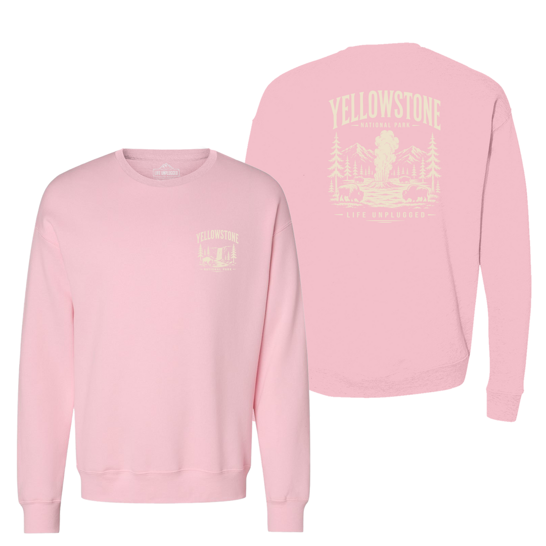 YELLOWSTONE NATIONAL PARK Midweight Super Soft Crewneck