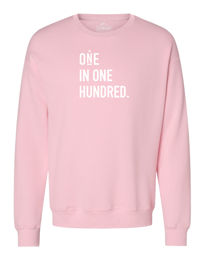 One In One Hundred Stacked Midweight Super Soft Crewneck Sweatshirt