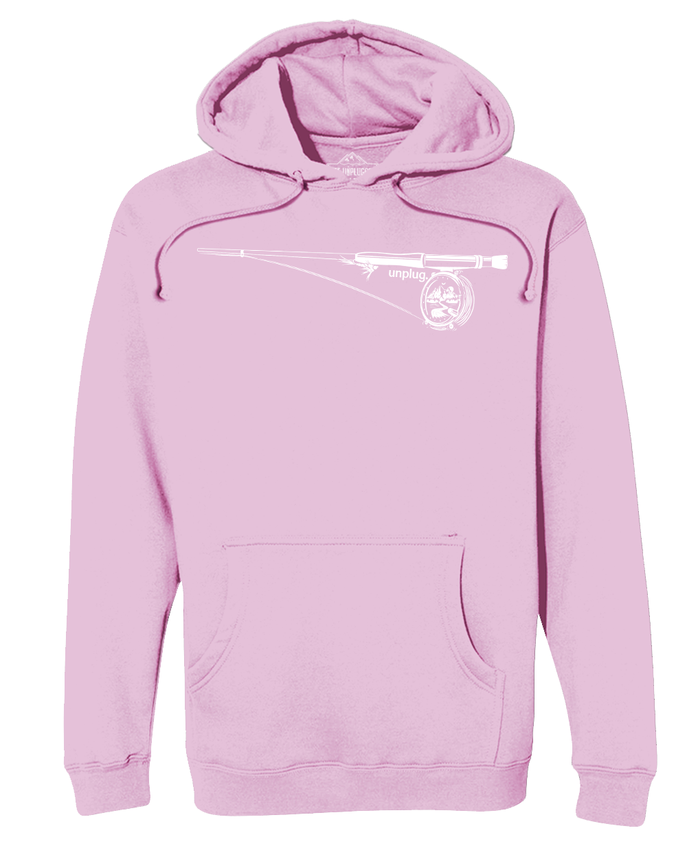 Fly Fishing Mountain Scene Heavyweight Hoodie