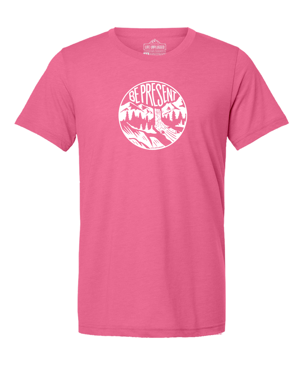BE PRESENT WATERFALL Triblend T-Shirt 3XL - PINK BLOWOUT