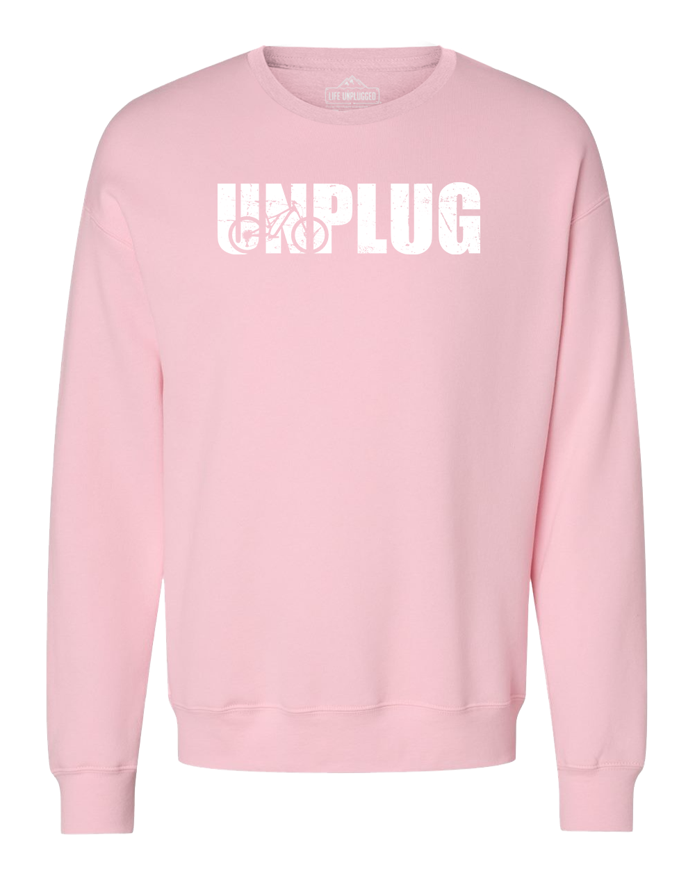 Unplug Mountain Bike Silhouette Midweight Super Soft Crewneck Sweatshirt
