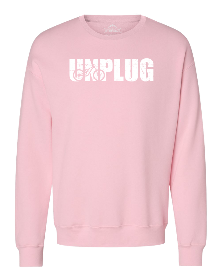 Unplug Mountain Bike Silhouette Midweight Super Soft Crewneck Sweatshirt