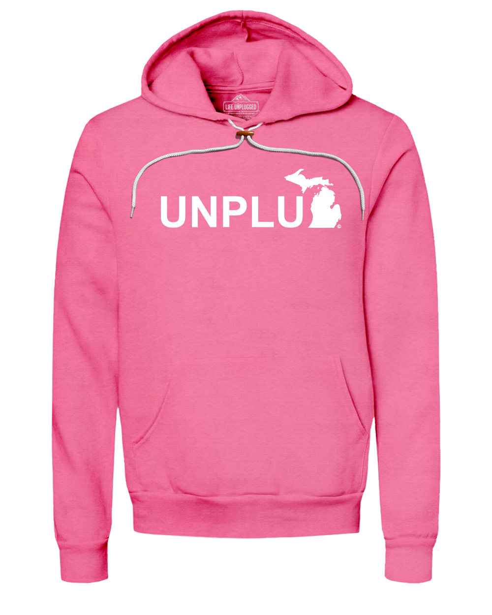 UNPLUG (MI) Super Soft Hoodie LARGE - PINK BLOWOUT
