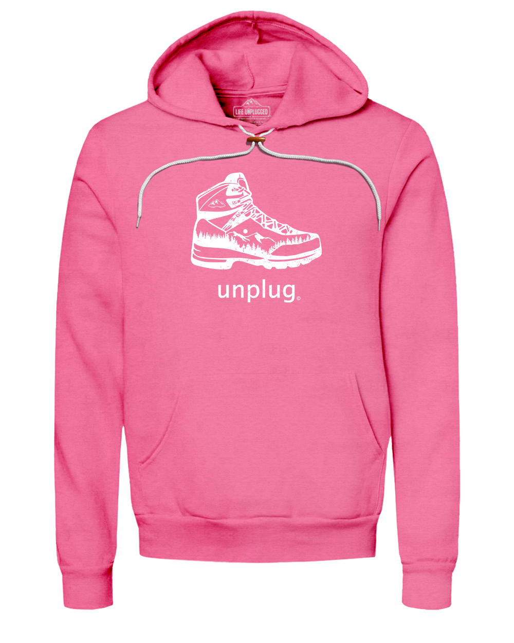 Hiking Boot Mountain Scene Super Soft Hoodie