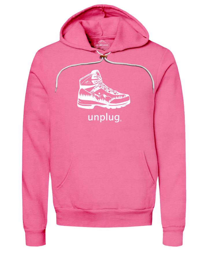 Hiking Boot Mountain Scene Super Soft Hoodie