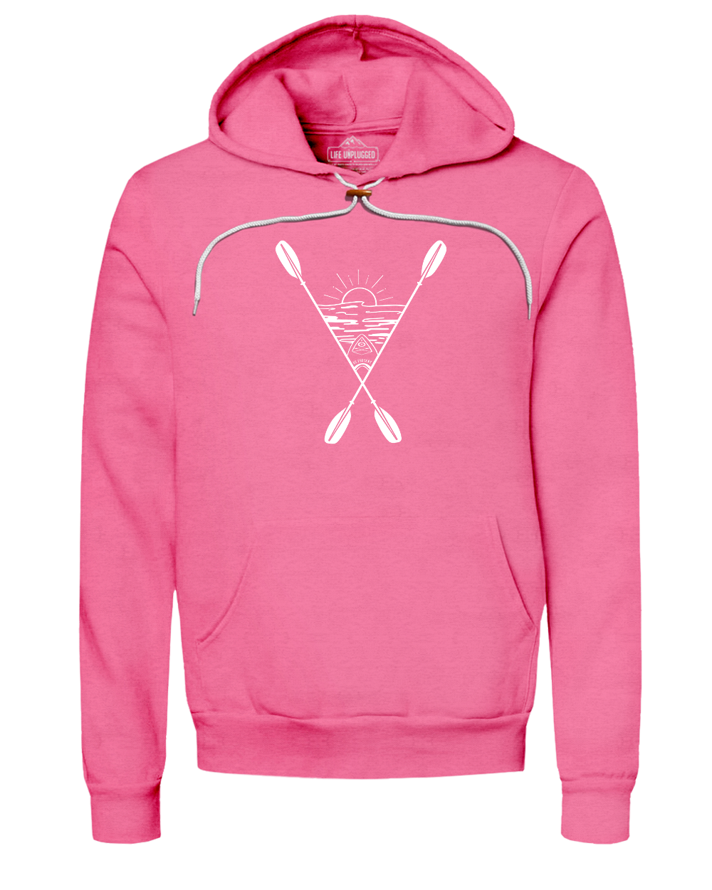 KAYAKING INTO THE SUNSET Super Soft Hoodie XL - PINK BLOWOUT