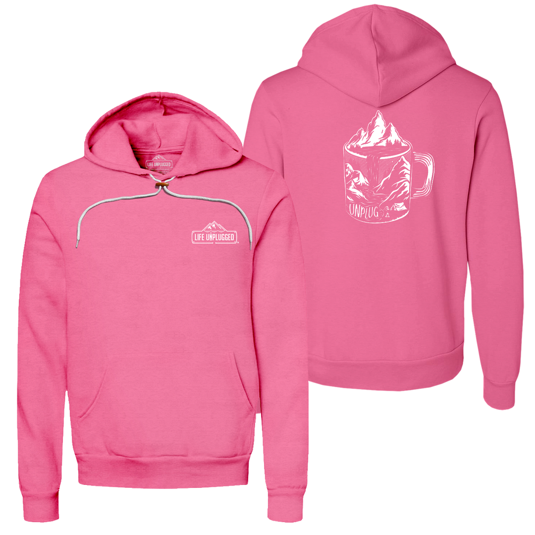 Coffee Mountain Scene Super Soft Hoodie