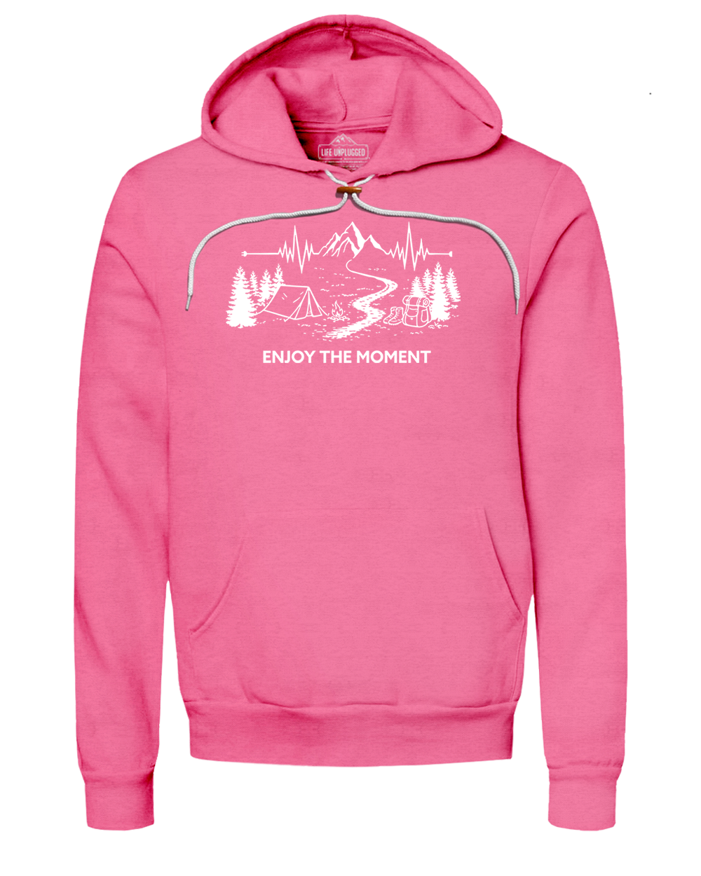 ENJOY THE MOMENT (MOUNTAIN SCENE) Super Soft Hoodie
