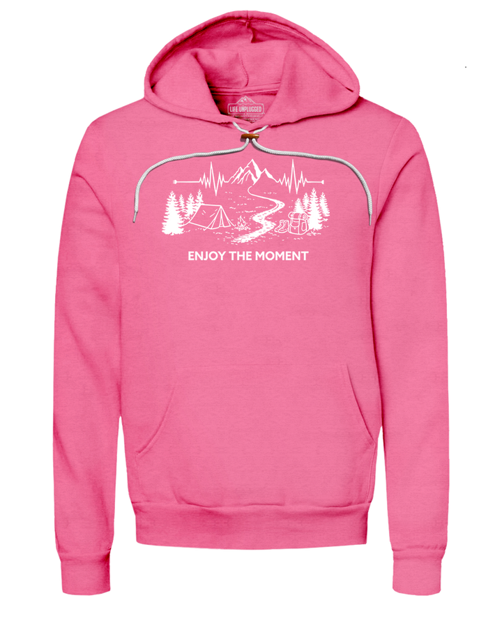ENJOY THE MOMENT (MOUNTAIN SCENE) Super Soft Hoodie