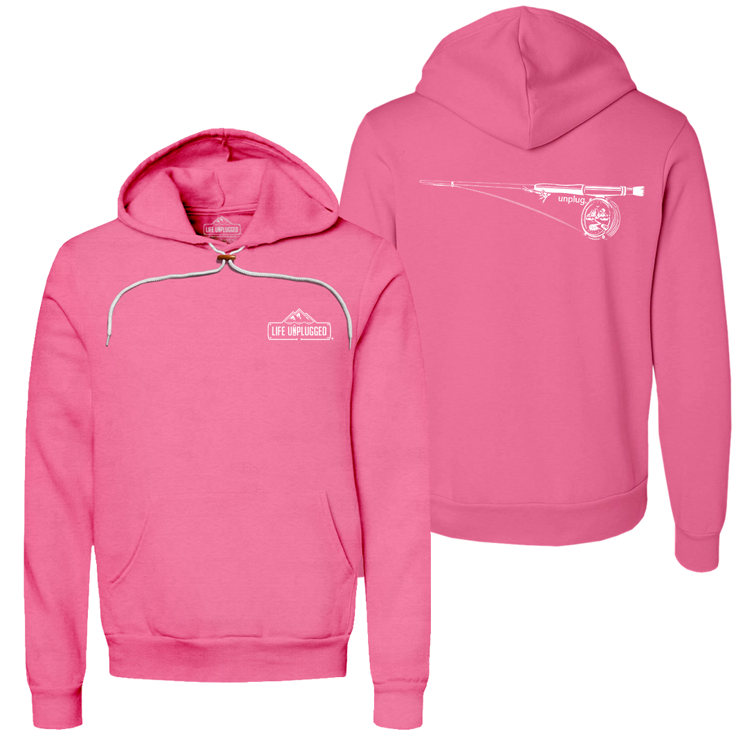 Fly Fishing Mountain Scene Super Soft Hoodie