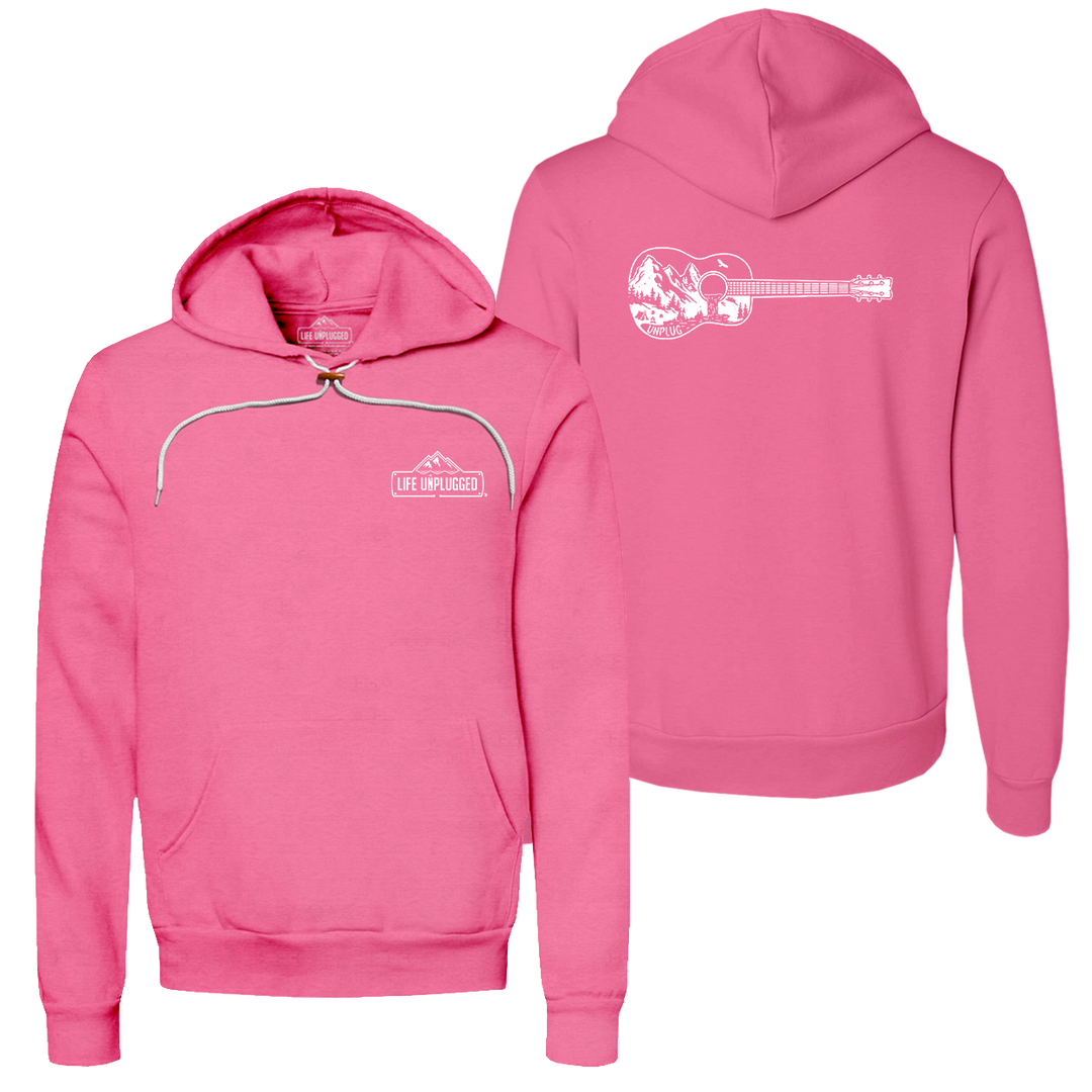 Guitar Mountain Scene Super Soft Hoodie