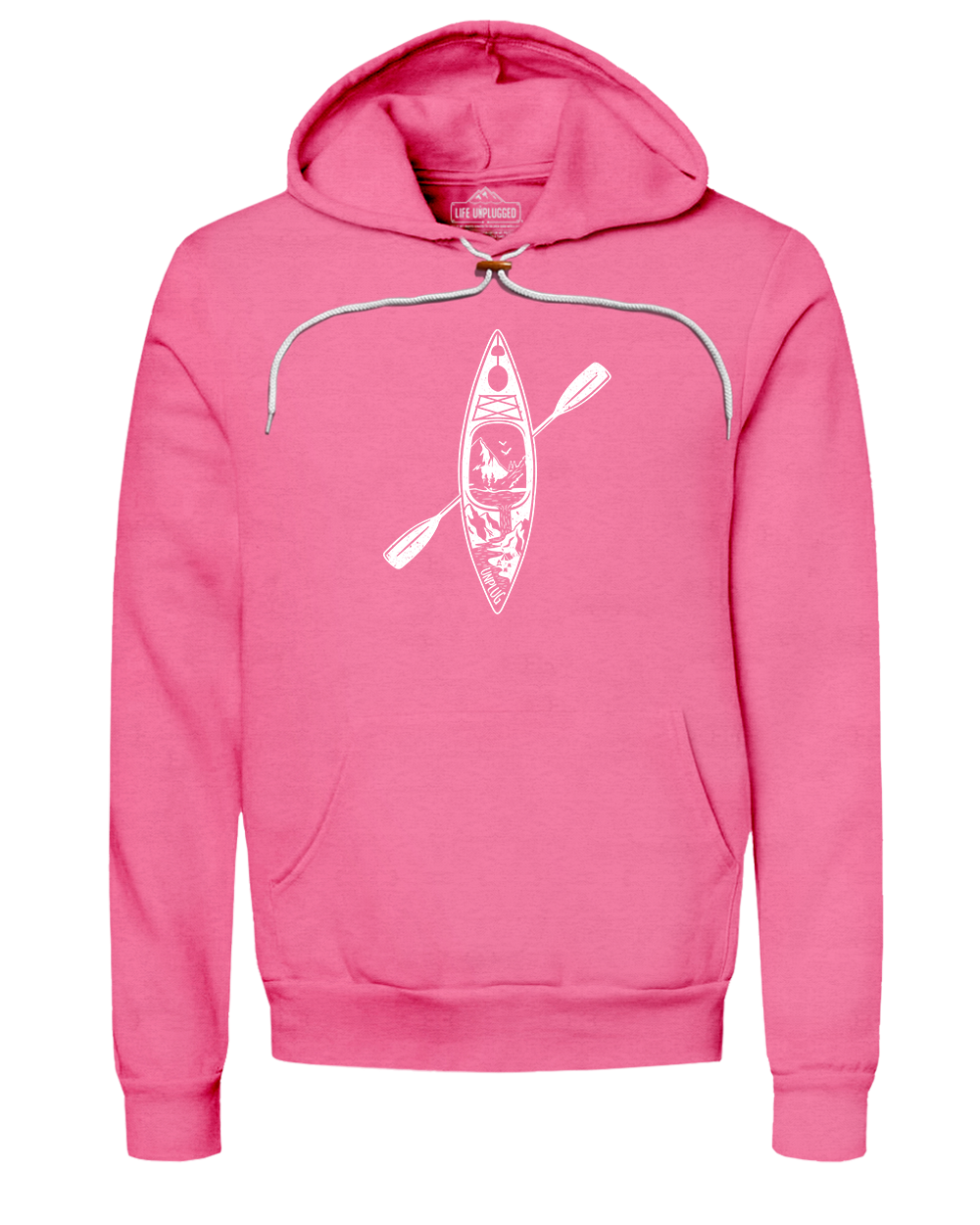 Kayak Mountain Scene Super Soft Hoodie