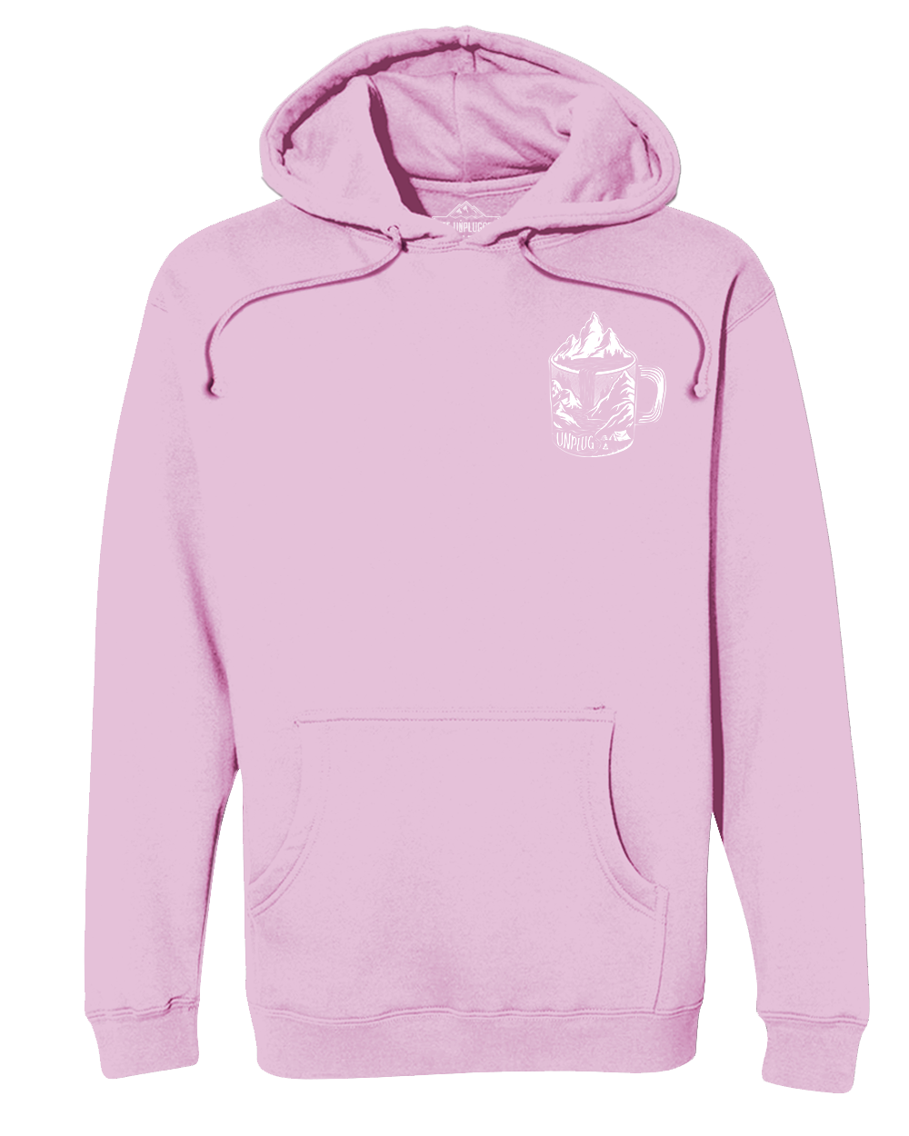 Coffee Mountain Scene Left Chest Heavyweight Hoodie