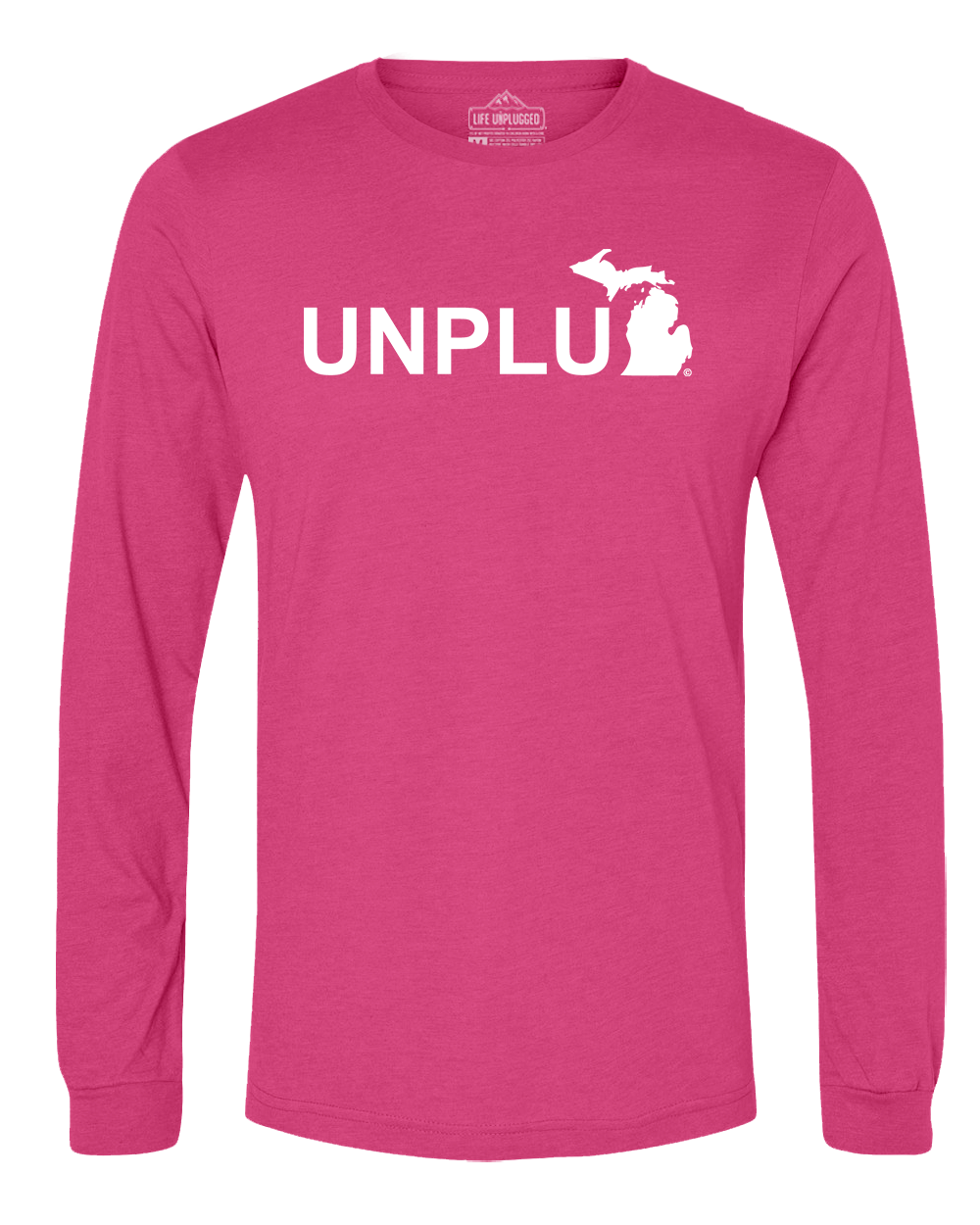 UNPLUG (MI) Long Sleeve T-Shirt XL - PINK BLOWOUT