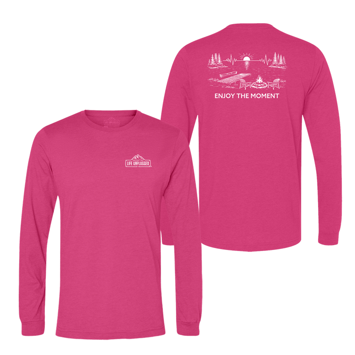 ENJOY THE MOMENT (LAKE SCENE) Long Sleeve T-Shirt