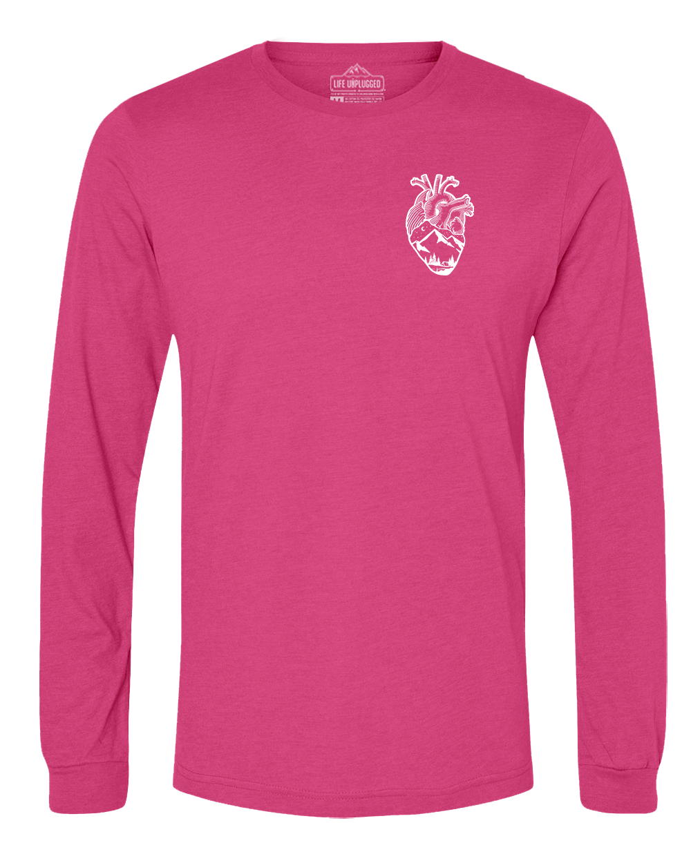 Anatomical Heart (Left Chest) Long Sleeve T-Shirt