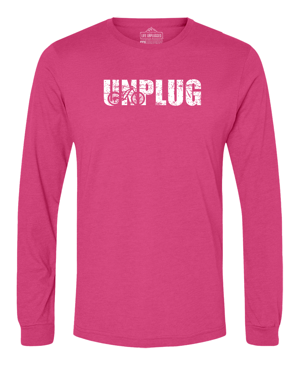 Unplug Mountain Bike Silhouette Long Sleeve T-Shirt