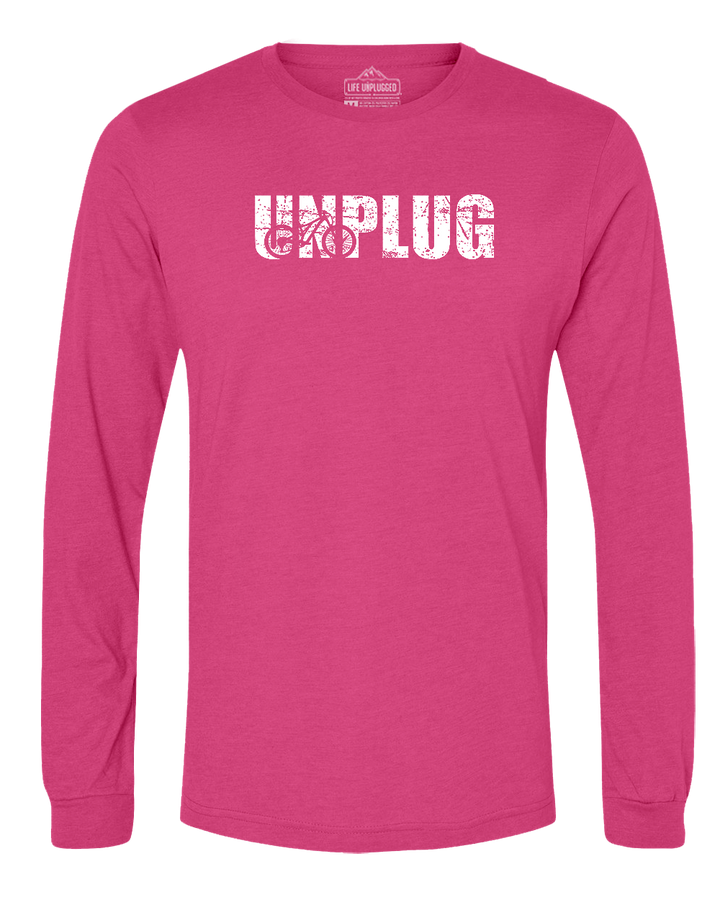 Unplug Mountain Bike Silhouette Long Sleeve T-Shirt