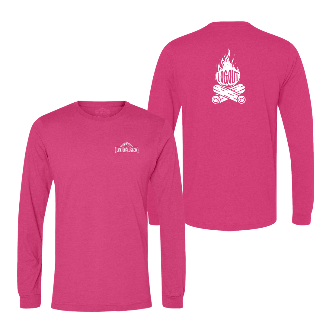 Log Out Campfire Long Sleeve T-Shirt