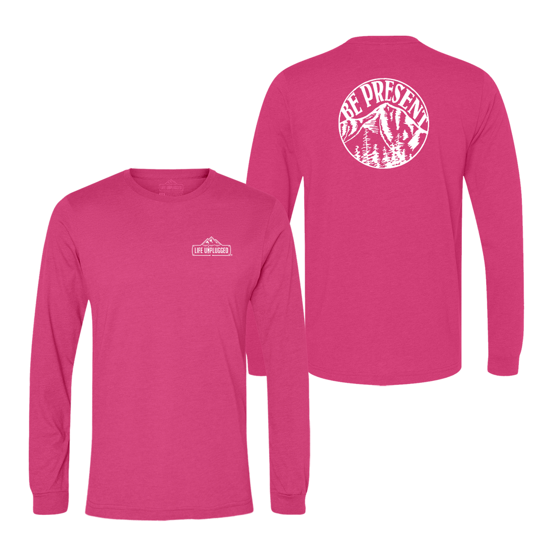 Be Present Mountain Long Sleeve T-Shirt