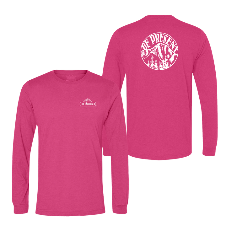 Be Present Mountain Long Sleeve T-Shirt